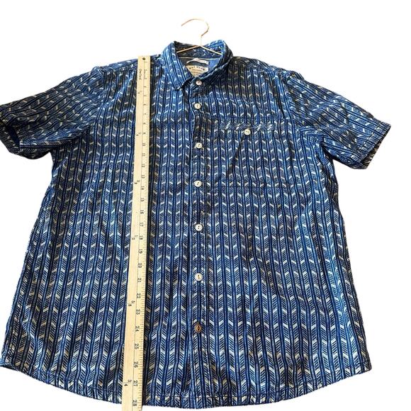 Fat Face blue short sleeved button down shirt size large - Picture 4 of 6